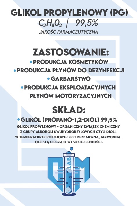 (0,5L+0,5L) Gliceryna Farm. 99,5% 0,5L + Glikol Propyl. 99,5% 0,5L